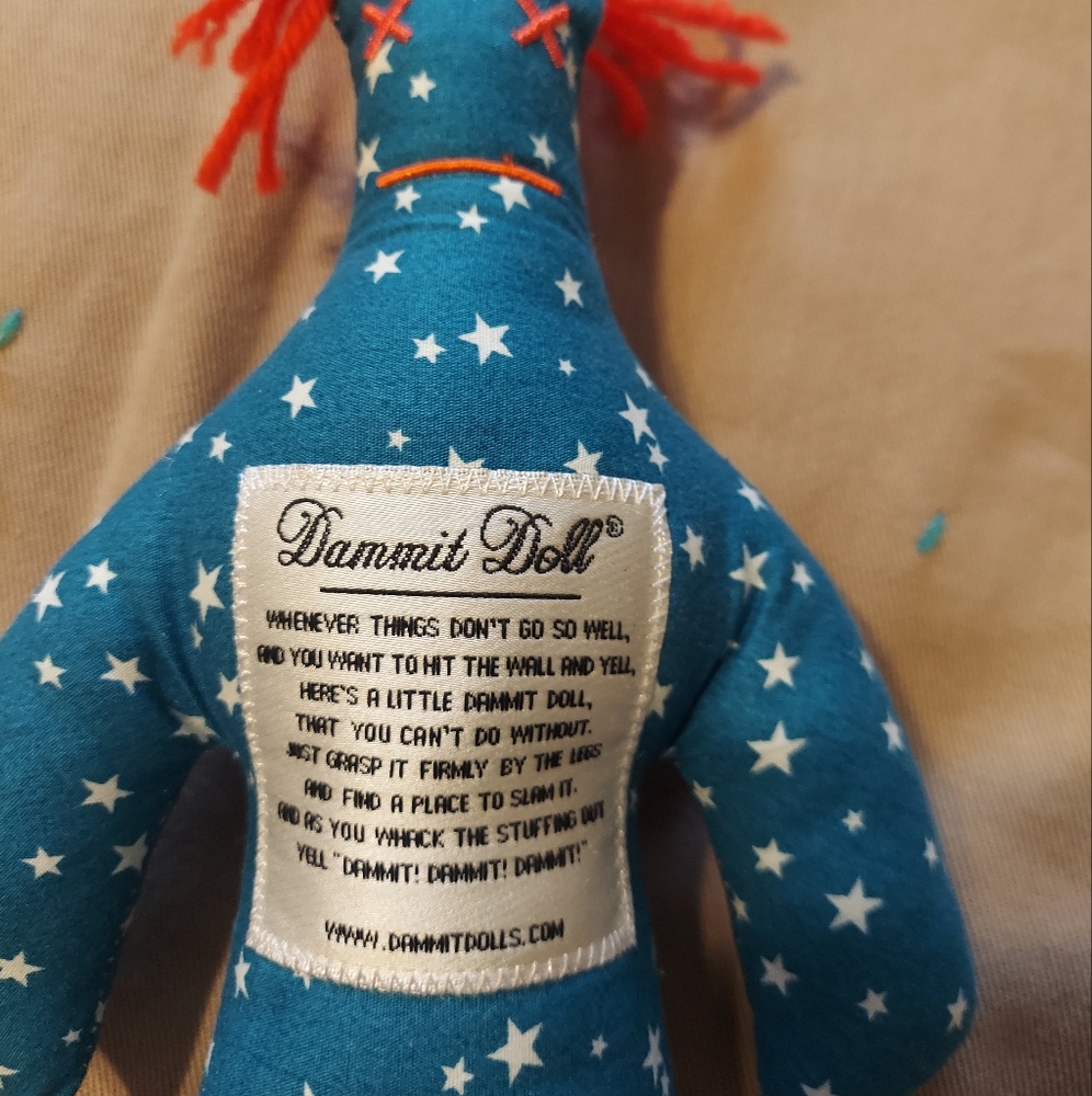 DAMMIT DOLL BLUE WITH STAR PATTERNS. - Picture 8 of 8